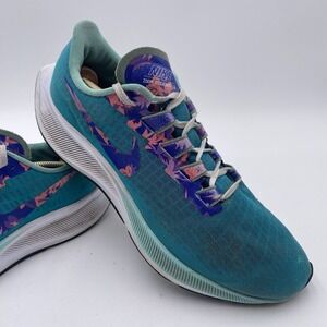Nike Womens Air Zoom Pegasus 37 Running Shoes Aqua DH3051-300 Size 9.5 Sneakers